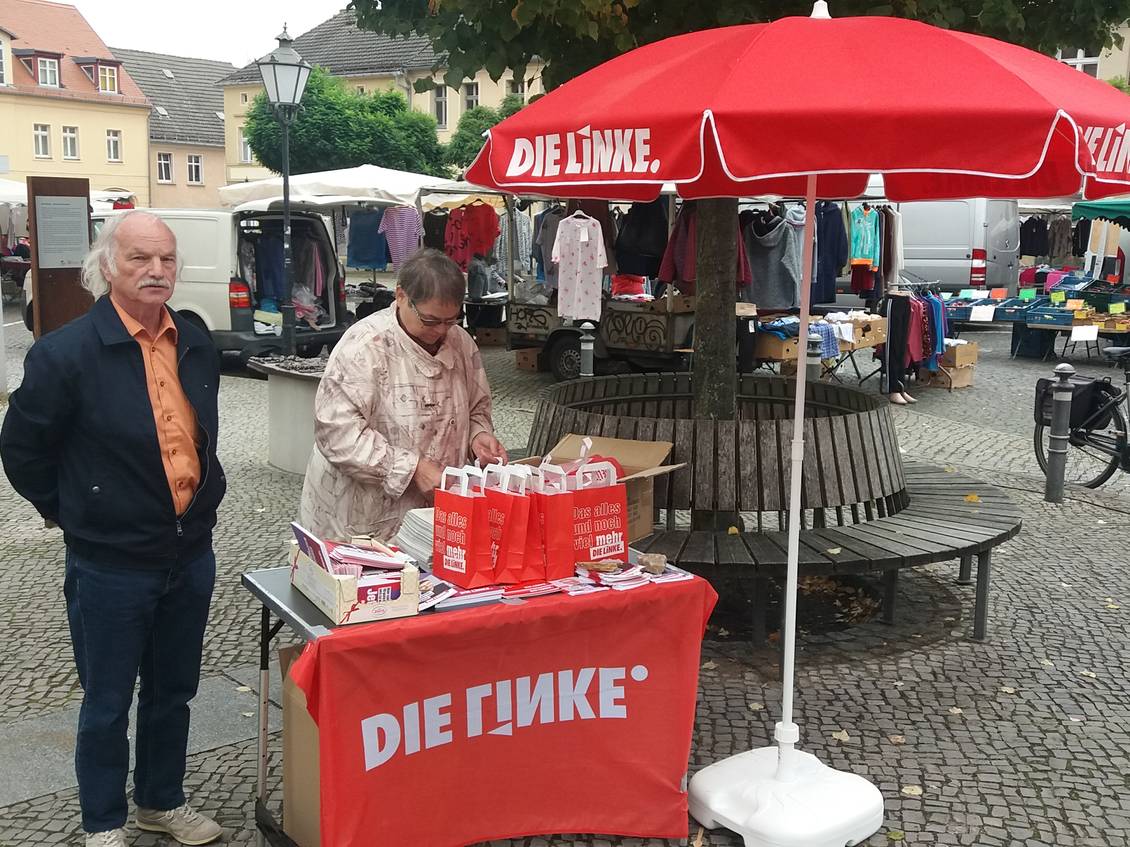 Infostand in Bad Belzig